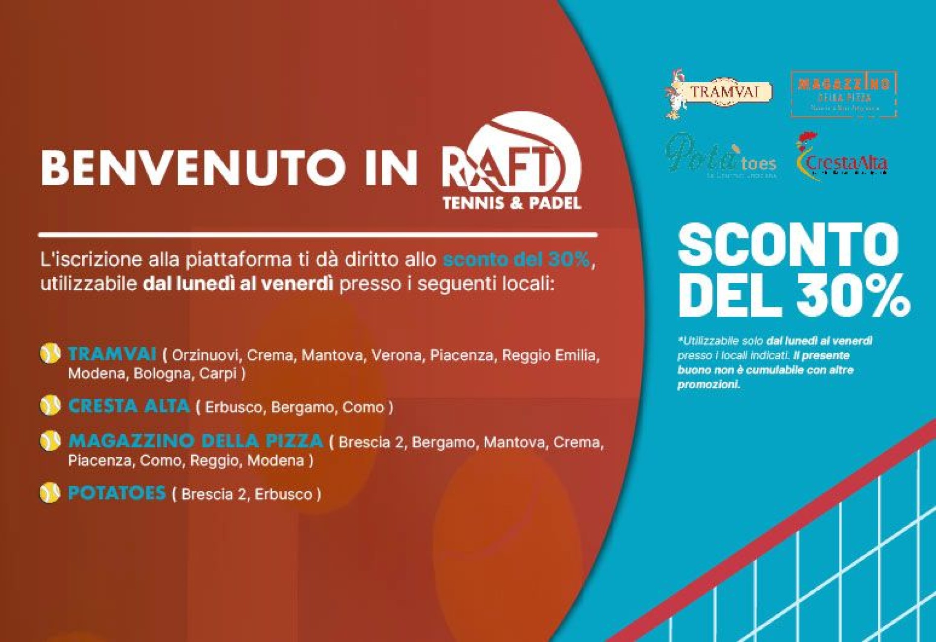 ISCRIVITI A RAFT E ASSICURATI UN POSTO A TAVOLA!